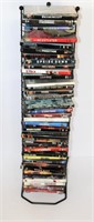 Selection of DVDs in Metal Rack