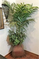 Faux Fern in Squatty Shaped Planter