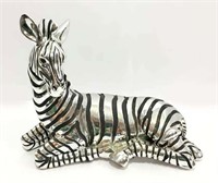Resin Zebra with Cast Inset Stripes