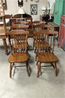 set of 6 oak kitchen chair -