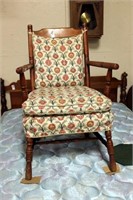 wood framed occassional chair -