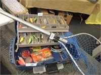 TACKLE BOX, CONTENTS & NET