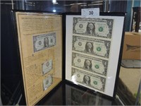 COLLECTIBLE UNCUT SHEET OF $1 BILLS