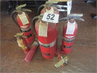 6 Each Fire Extinguishers - 4 Large & 2 Small