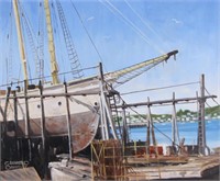 Crawford Donnelly 19x23 O/C/B "Up for Repairs"