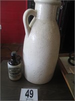 Large Clay Handled Pot & a Mississippi Mud Jug