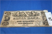 CANAL BANK TEN DOLLARS NEW ORLEANS BILL