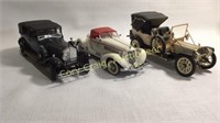 Three Franklin Mint Precision Model cars