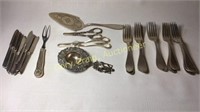 Misc. silver plated flatware: