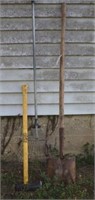 rake, shovel & splitting maul