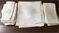 2 sets of  12 very large napkins, monogrammed