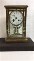 Antique French crystal regulator mantel clock,