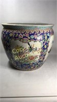 Chinese porcelain fish bowl with 4 panels,