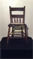Four early American oak chairs