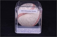 Milwaukee Braves 1963 Signed Team Ball