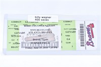Billy Wagner 400th Save Game Ticket Braves Tigers
