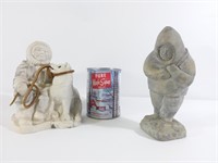 2 sculptures d'Inuit - Sculptures of Inuits