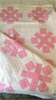 Pink cross quilt great shape