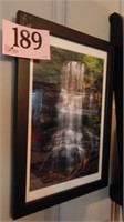 FRAMED AND MATTED WATERFALL PHOTO PRINT 13X19