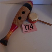 2 WOODEN MUSICAL INSTRUMENTS