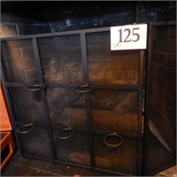 FIREPLACE SCREEN WITH CANDLE HOLDERS 25X40