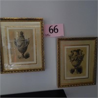 SET OF 2 FRAMED AND TRIPLE MATTED PRINTS 11X9