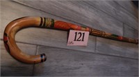 HAND-PAINTED WALKING CANE