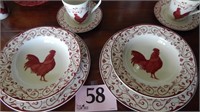 "COUNTRY TOILE" BY CANTERBURY POTTERIES 46 PC SET