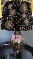MERCURY GLASS BASE LAMP WITH EMBROIDERED SHADE 23