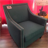 LIKE NEW ACCENT ARM CHAIR WITH SILVER NAIL HEAD