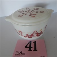 VINTAGE PYREX BAKING DISH WITH LID 7 IN