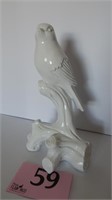 CERAMIC BIRD ON LIMB FIGURINE 11 IN