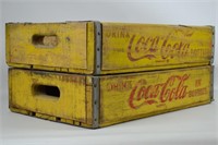 Vintage Coca Cola Crates (2) Yellow
