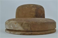 Vintage Wood Hat Block and Brim