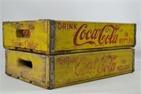 Vintage Coca Cola Crates (2) Yellow