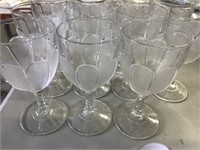 11 Early American Pressed Glass Medium Glasses