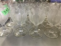 16 Early American Pressed Glass Large Glasses