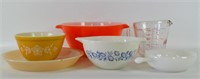 Vintage Pyrex & Fire King Bowls, Cups (6)