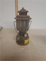 Vintage gas lantern with glass panels