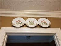 3 DECORATIVE PLATES AND HANGER