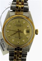 Men's Oyster Perpetual Datejust Diamond Rolex