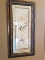 PAIR OF ORCHID AND PEONY PICTURES