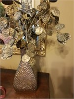 BRONZE TONE DECOR VASE WITH MONEY PLANT ARRANGEMEN