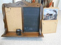 Set of 2 Cork and Chalk Boards