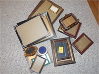 Assorted Picture Frames Metal and Plastic