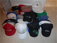 Large Lot of Hats Assorted Company Logo's