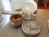 Lot of Pans, Strainers, and Small Rival Crock Pot
