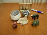 7 Piece Stone and Tiny Ship In Box Set