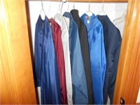 Lot of Sport/Work Coats and Graduation Gown Blue