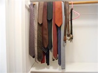 Lot of Mens Ties and Belts